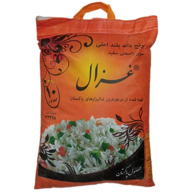 تصویر 2 از قیمت برنج دانه بلند سوپر باسماتی سفید پاکستانی غزال