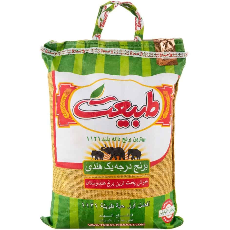 تصویر 3 از قیمت خرید برنج ۱۱۲۱ طبیعت کیسه سبز
