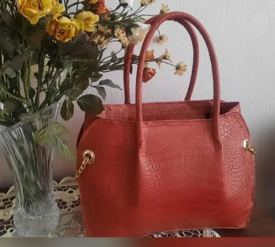 تصویر 1 از کیف زنانه چرم مجلسی دست دوز