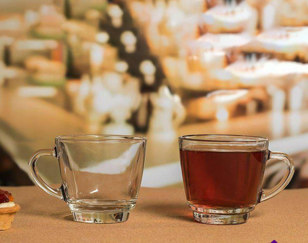 تصویر 1 از خرید عمده و قیمت مناسب نیم لیوان دسته دار بلور مدل السا