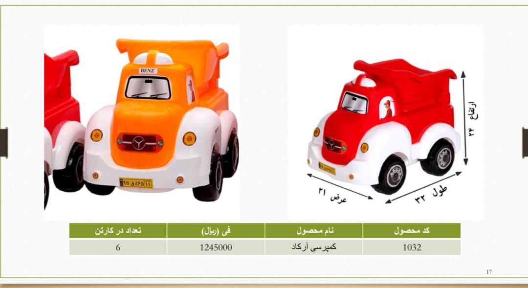 فروش فوق العاده ماشین اسباب بازی کمپرسی ارکاد در ایران + قیمت مستقیم کارخانه