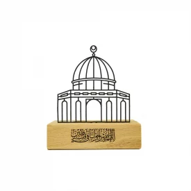 تصویر 2 از فروش استند رومیزی حرم ائمه اطهار علیه السلام ترکیبی از فلز و چوب