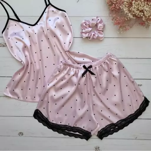 تصویر 1 از تاپ و شورت ساتن لطیف مدل ماهرخ