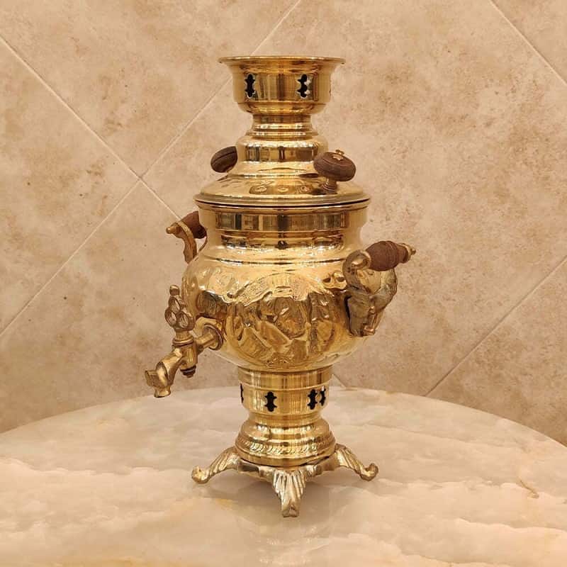 خرید سماور۶ لیتری ذغالی روسی + قیمت فروش استثنایی