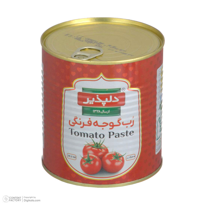 تصویر 2 از قیمت رب گوجه فرنگی قوطی دلپذیر 800 گرمی + خرید باور نکردنی