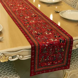 تصویر 2 از خرید و قیمت رو میزی ترمه قرمز + فروش صادراتی
