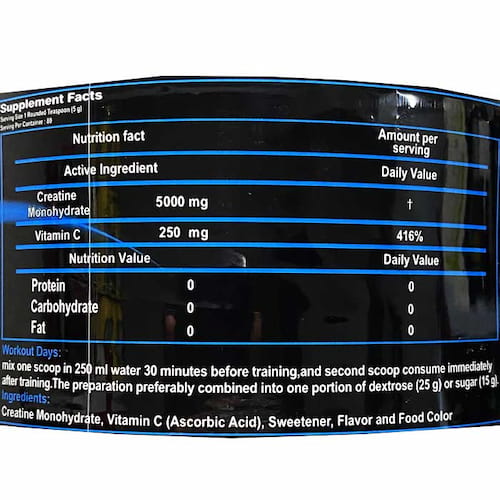 تصویر 5 از خرید و فروش پودر کراتین ‌منوهیدرات طعم دار اپکس 400 گرمی با شرایط فوق العاده