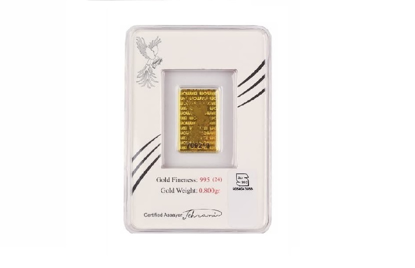 تصویر 1 از قیمت خرید شمش طلا 24 عیار 800 سوت + فروش ویژه