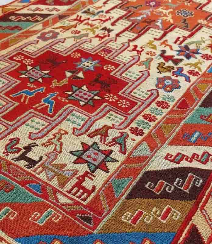 تصویر 3 از خرید و فروش گلیم دستباف سوزنی کرمانی با شرایط فوق العاده