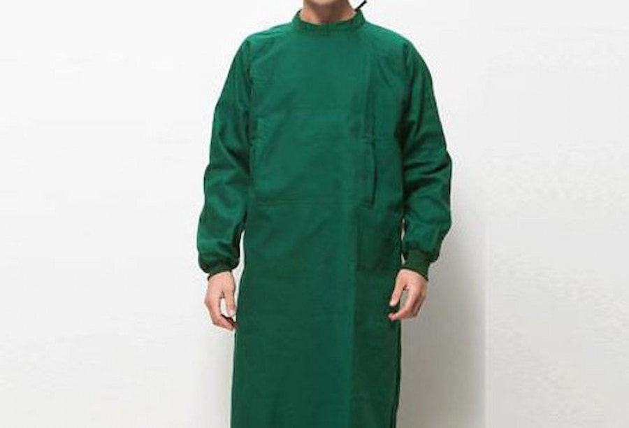 تصویر 3 از گان پزشکی قابل شستوشو با دوخت منظم و رنگ آرامش بخش