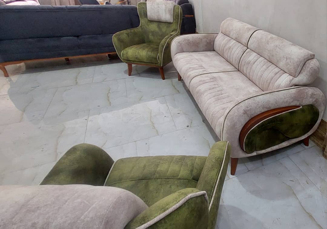 تصویر 3 از قیمت مبل راحتی آبی طوسی با کیفیت ارزان + خرید عمده