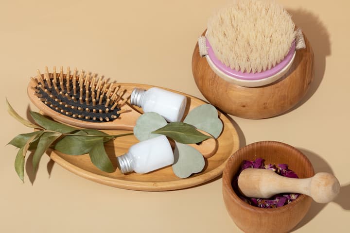 تصویر 1 از عرضه عمده برس مو چوبی گرد