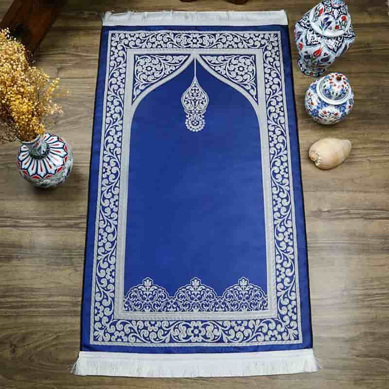 سجاده مخمل آبی انتخابی شیک