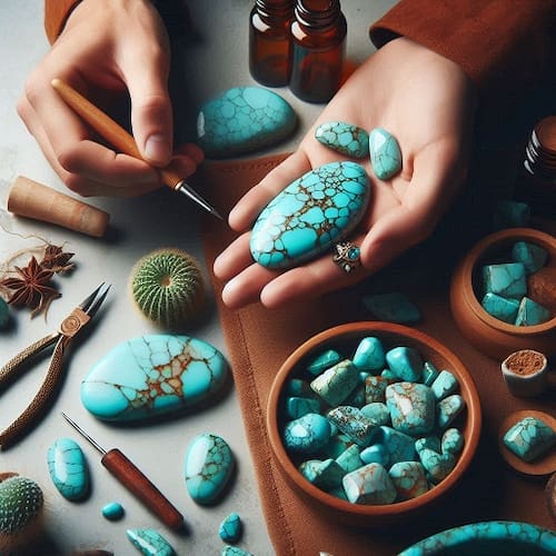سنگ فیروزه عربی مخصوص انگشتر و گردنبند