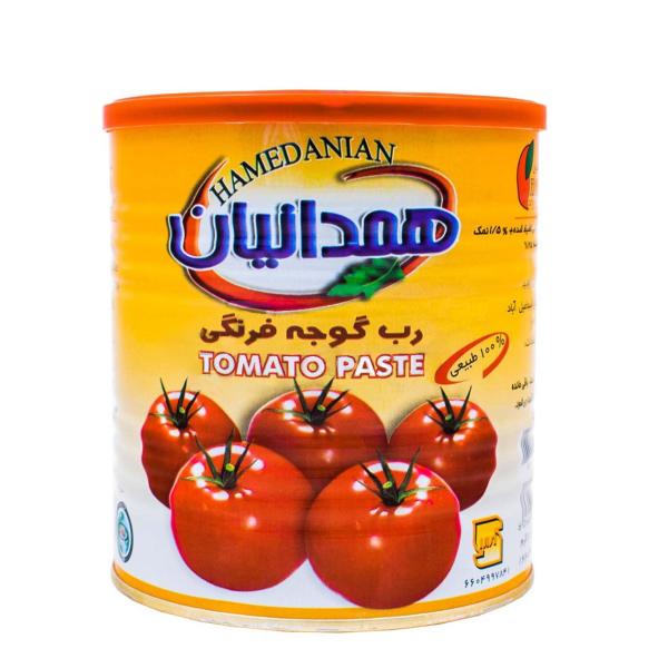 رب گوجه فرنگی 800 گرمی همدانیان بسته‌ بندی بهداشتی با گواهی معتبر