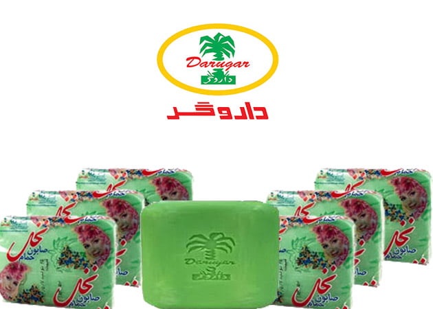 صابون داروگر سبز مناسب شستشوي روزانه صورت و بدن