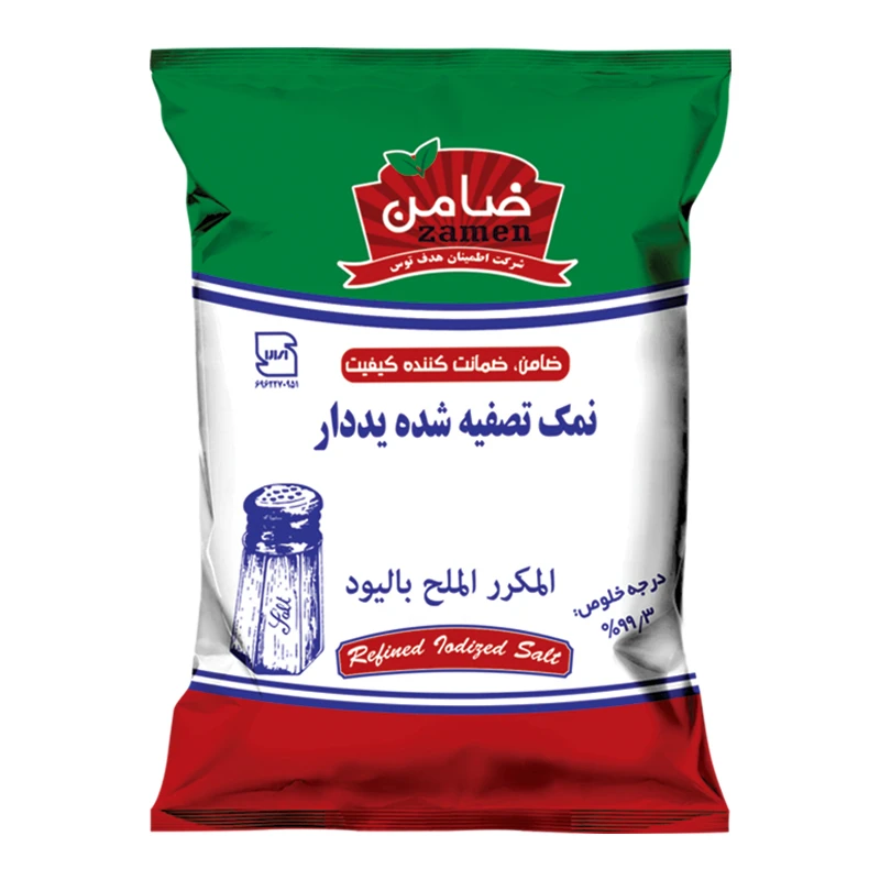 نمک تصفیه شده ید دار ضامن 700 گرمی