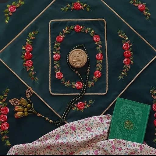 تصویر 4 از ست سجاده و جانماز مخملی نقش‌ برجسته لوکس