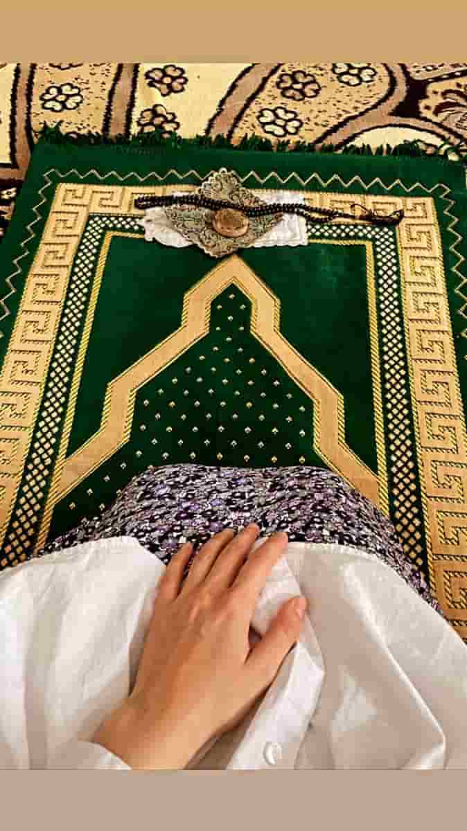سجاده و جانماز عروس ابریشمی دانتل دار