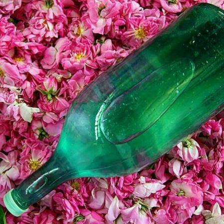 گلاب شیشه ای دو آتیشه با عطر طبیعی گل