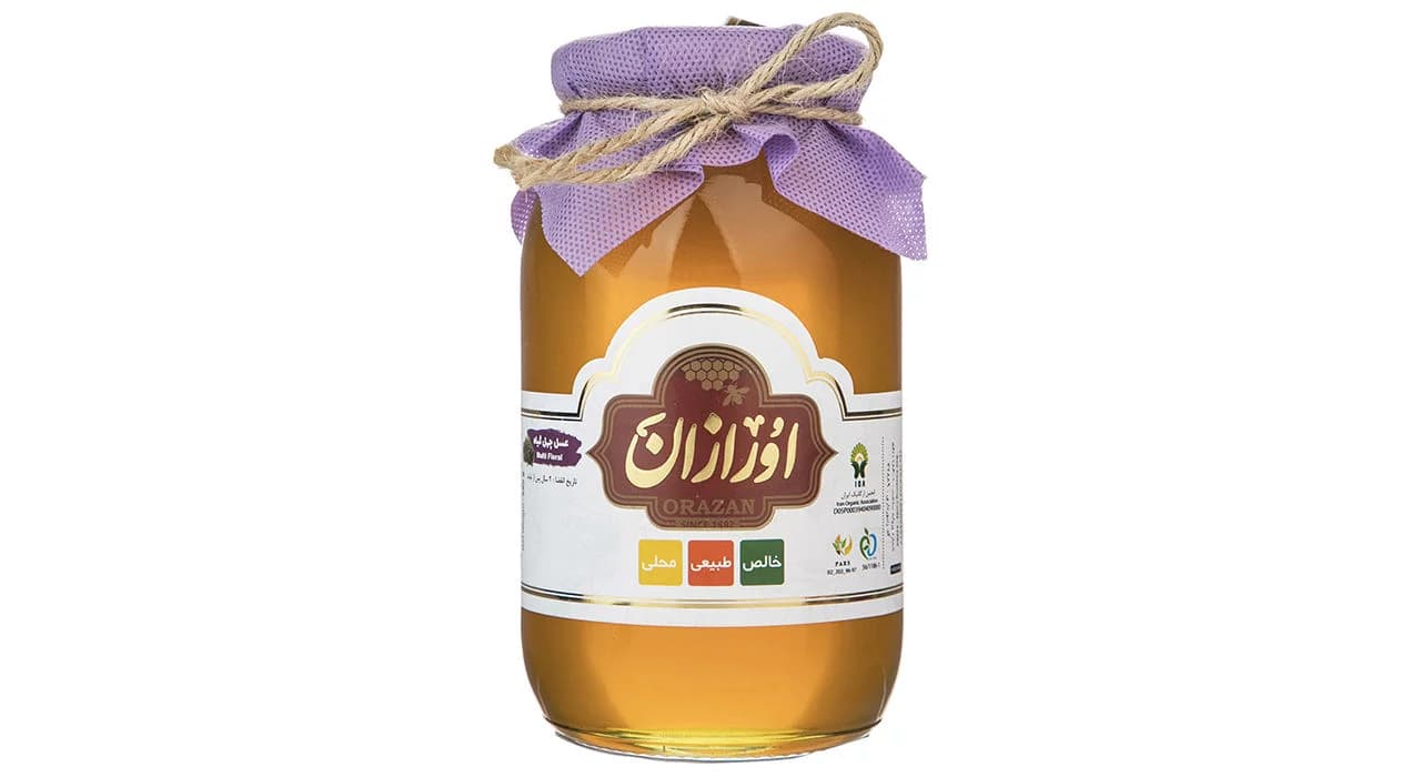 تصویر 4 از عسل چهل گیاه اورازان شیشه‌ ای با شهد طبیعی و طعم گیاهی متنوع