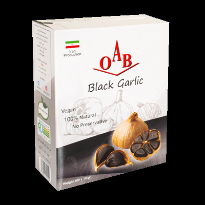 سیر سیاه فرآوری شده oab سرشار از ترکیبات مفید