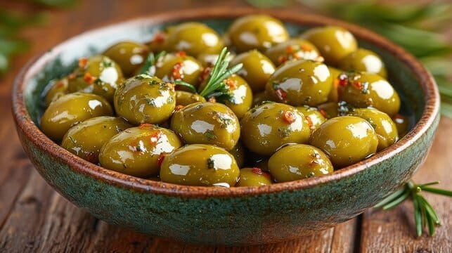 تصویر 4 از زیتون پرورده شیشه ای با طعم اصیل و بسته بندی بهداشتی