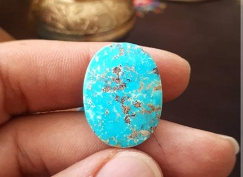 تصویر 2 از سنگ فیروزه افغانستانی برای طراحی جواهرات حرفه‌ ای