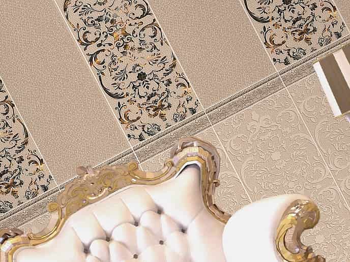 تصویر 4 از کاشی طرح دیواری الهام گرفته از نقوش معاصر برای پوشش عمودی