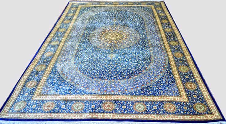 تصویر 1 از فرش ابریشم ماشینی تبریز نقش ماندگار اصیل