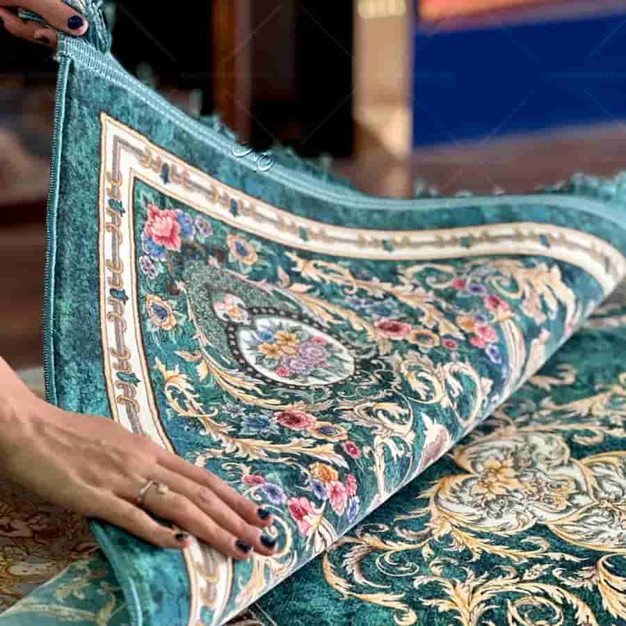 تصویر 3 از فرش ابریشمی ماشینی مدرن مناسب فضا های اداری و خانگی
