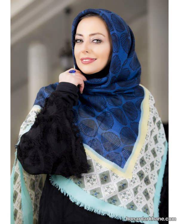 تصویر 4 از روسری ابریشمی با طرح های متنوع و رنگ بندی جذاب