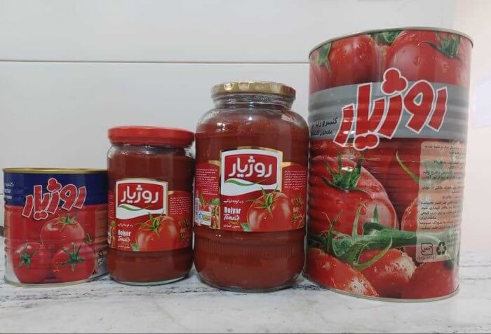 رب گوجه فرنگی روژیار با کیفیت و پر رنگ