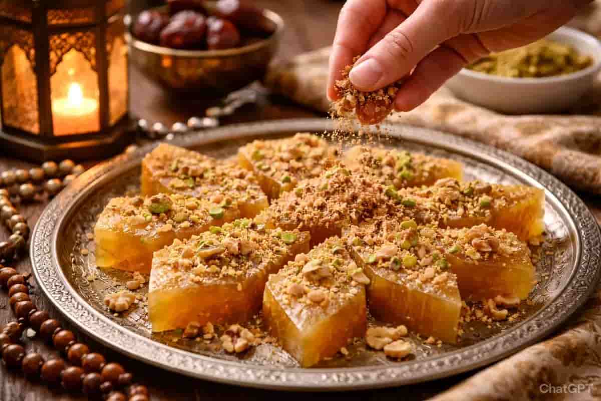 حلوا سنتی دهین شیرینی خاص کرمان مناسب برای میان وعده