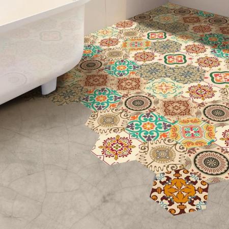 کاشی سنتی کف حیاط دوام بالا در برابر نور مستقیم خورشید