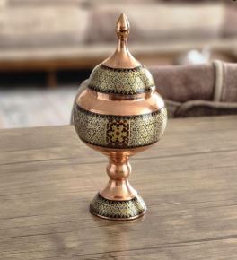 تصویر 4 از قندان مسی خاتم کاری با کیفیت ممتاز و طراحی چشم نواز