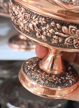 تصویر 4 از قندان مسی گل رز با طراحی ظریف و چشم نواز