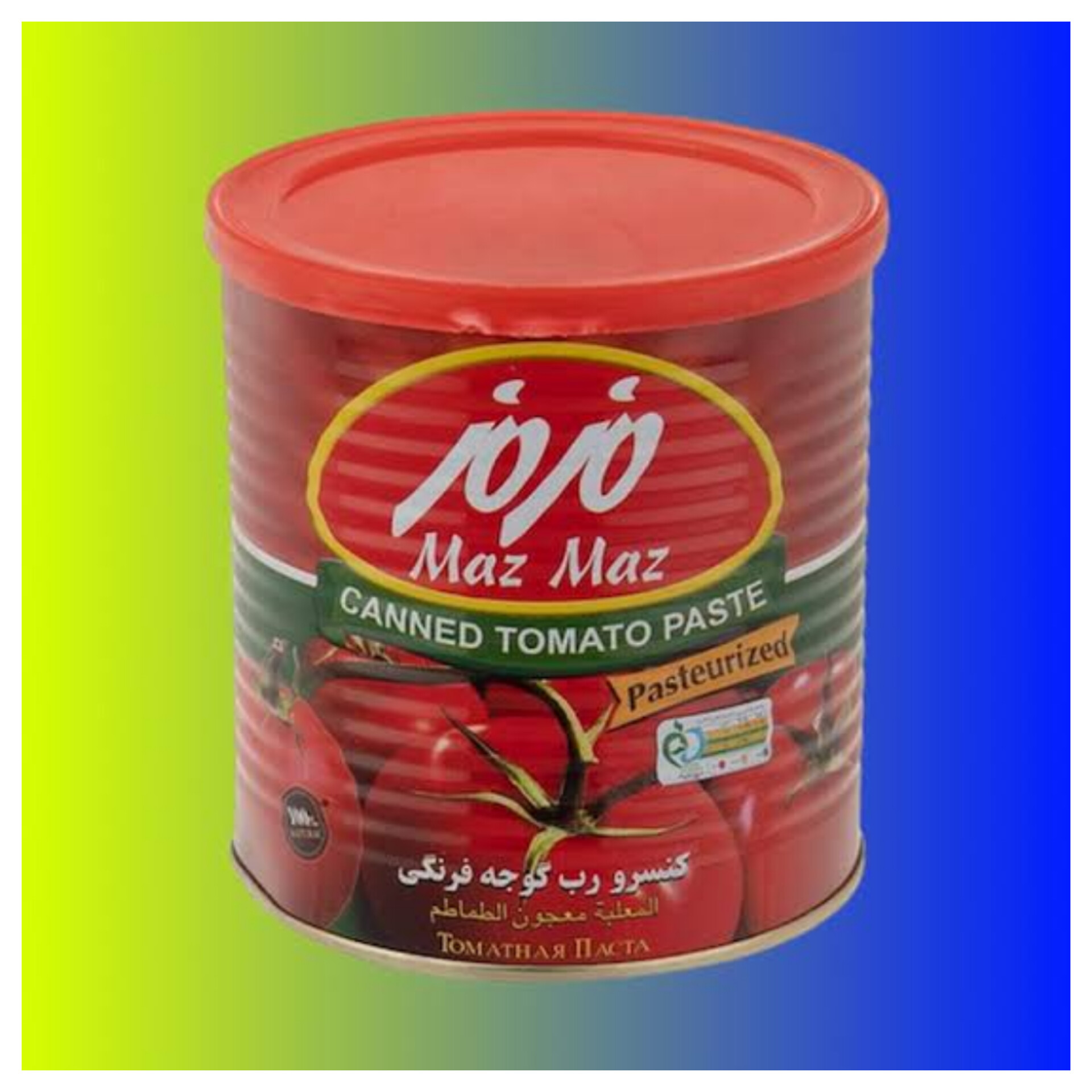 رب گوجه‌ فرنگی مزمز غلیظ و خوش‌ رنگ تولید شده از گوجه‌های تازه و مرغوب