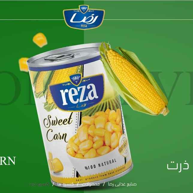 کنسرو ذرت رضا مناسب سالاد و غذا