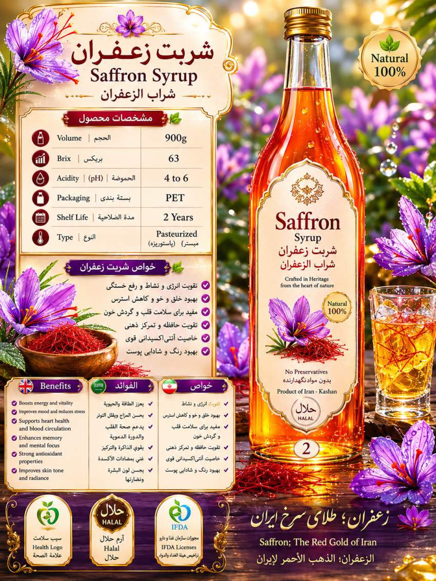 شربت زعفران و گلاب؛ اصالت در هر جرعه