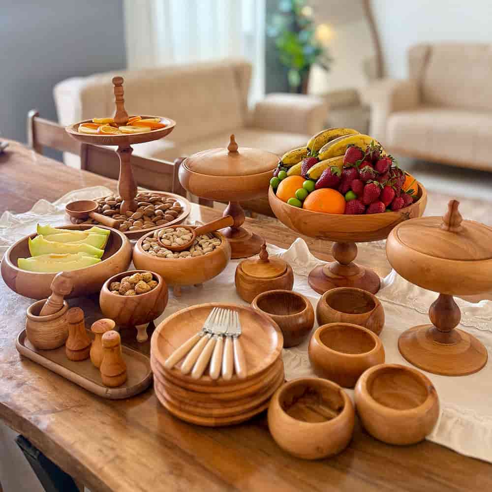 تصویر 3 از ظروف چوبی پذیرایی ساخته شده از چوب مرغوب