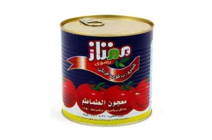 رب گوجه فرنگی ممتاز رضوی با غلظت بالا و کیفیت انتخاب شده برای پخت های حرفه ای
