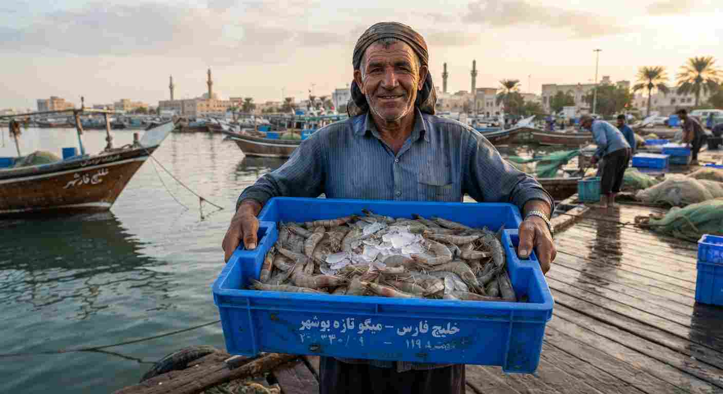 قیمت و خرید عمده میگو جنوب (صید روز و پرورشی) کیفیت صادراتی با تضمین تأمین مستمر
