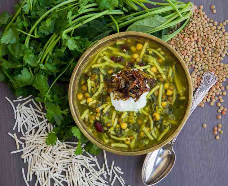 سبزی آش اسفناج خوش طعم مناسب پخت آسان