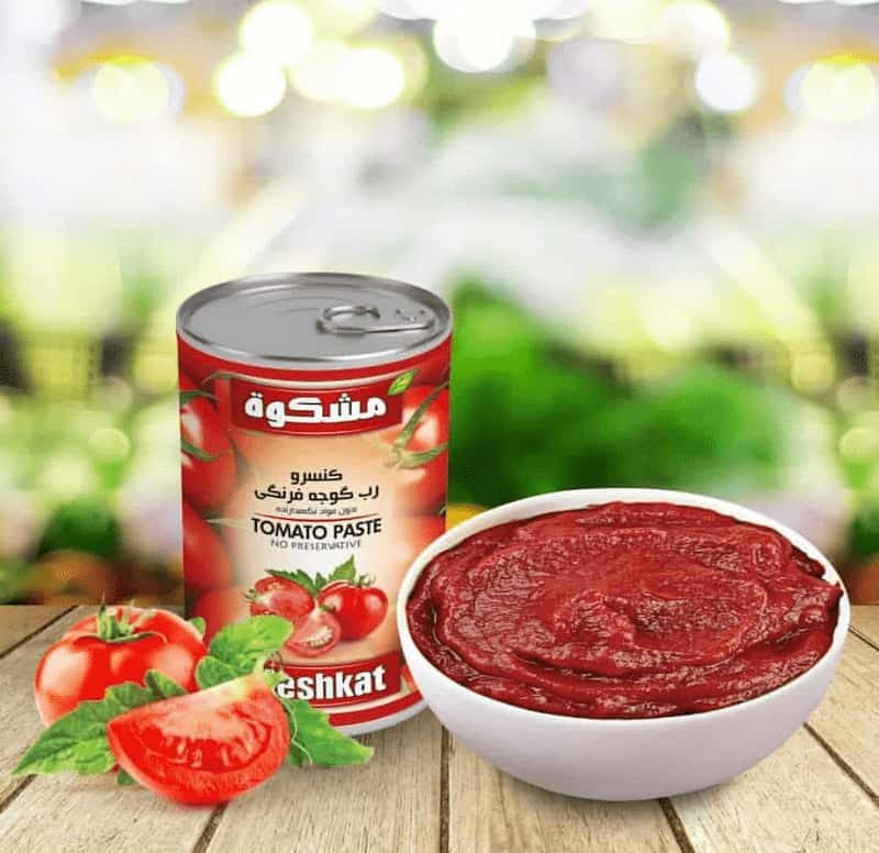 رب گوجه فرنگی مشکات با ترکیب متعادل و بسته بندی متنوع