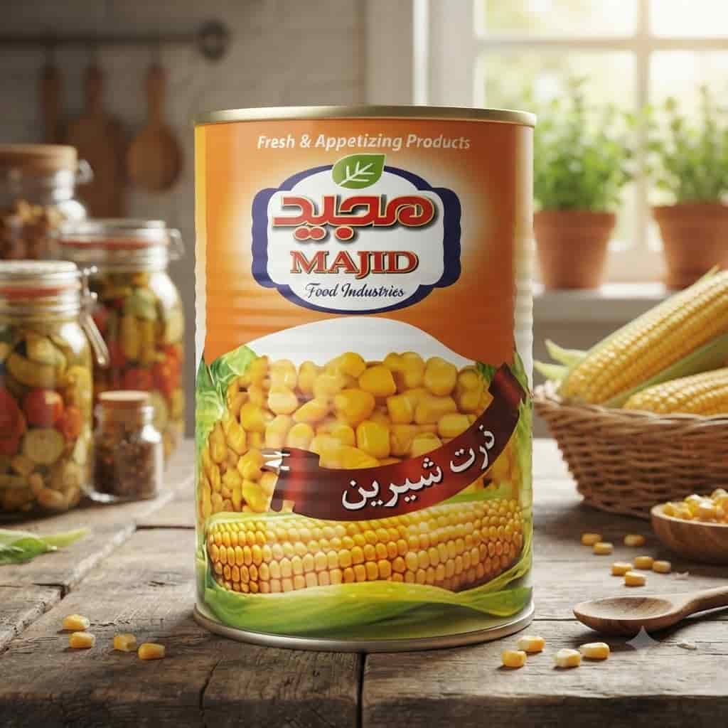 کنسرو ذرت مجید همراه همیشگی سالاد ماکارانی