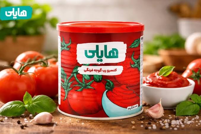 رب گوجه فرنگی هایلی با طعم متعادل و رنگ طبیعی گوجه