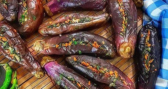 تصویر 4 از قیمت فروش عمده + ترشی بادمجان شکم پر خانگی