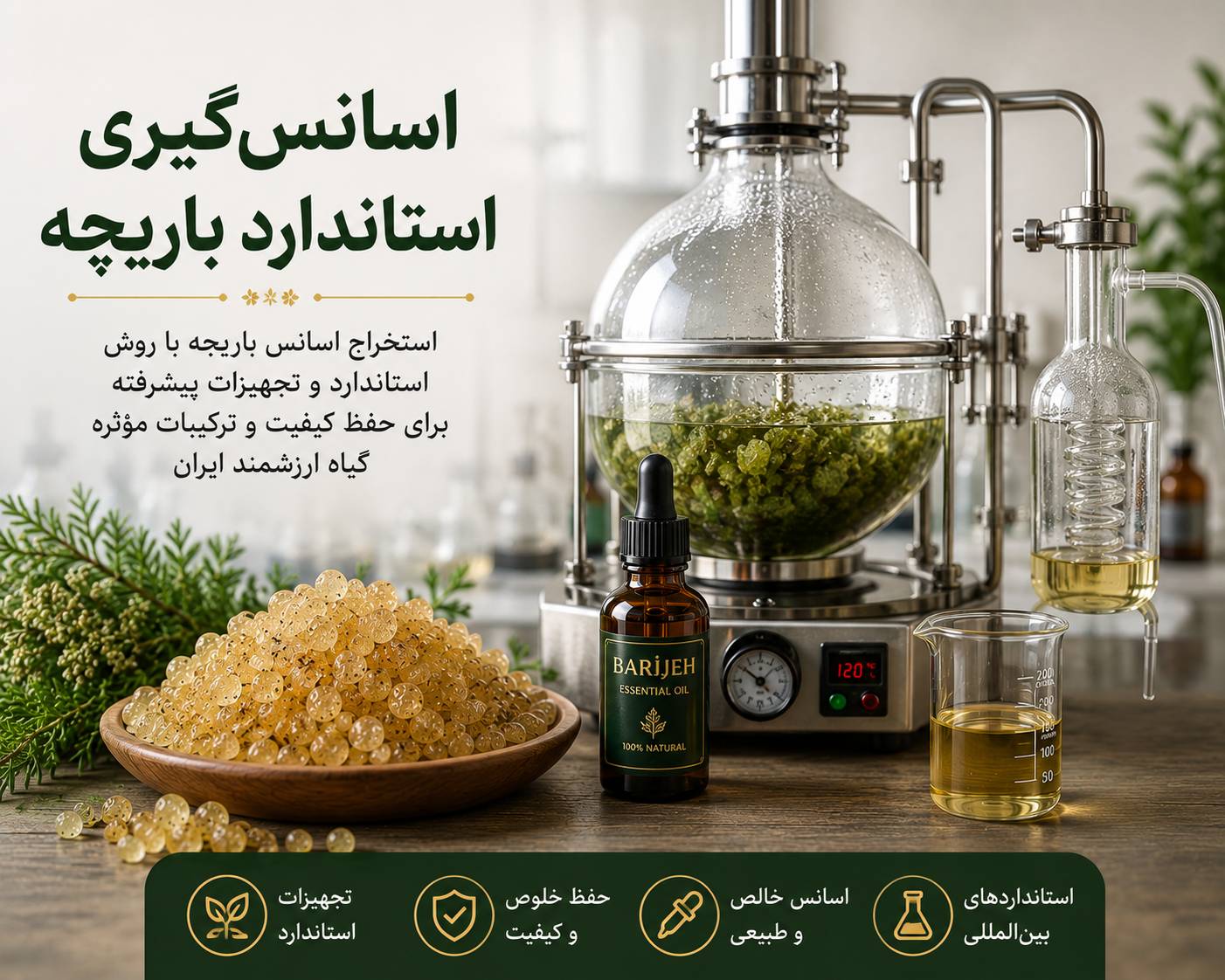 کیفیت برتر اسانس باریجه