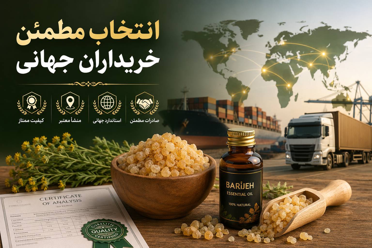 انتخاب مطمئن باریجه خریداران جهانی